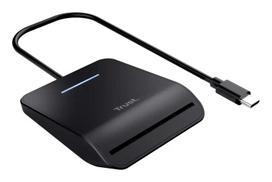 Trust Primo išmanusis kortelių skaitytuvas, vidinis, USB, USB Type-C, juodas