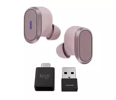 Logitech Zone True Wireless, belaidės ausinės, ANC, rožinė, vidinės ausinės, Bluetooth, 985-001090