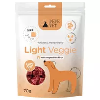 PAKA ZWIERZAKA Pepe VET Light Veggie — hipoalerginis mažai kaloringas šunų skanėstas, 70 g, daržovių skonio