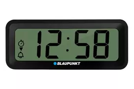 BLAUPUNKT CL04BK kompaktiškas laikrodis su termometru, drėgmės indikatoriumi, kalendoriumi, žadintuvu, snaudimo funkcija, AAA baterija