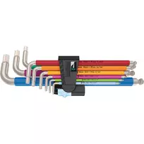 3950/9 Hex-Plus Multicolour Imperial Stainless 1 Winkelschlüsselsatz (schwarz, 9-teilig, zöllig, mit Halteclip)