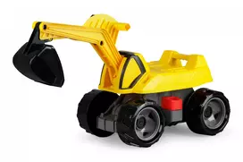 Vaikiškas važinėjamas ekskavatorius Lena GIGA TRUCKS Excavator PRO 4 ratai Plastikas Plienas