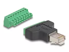 DeLOCK Adapter RJ45 kištukas > gnybtų blokas 8 kontaktų 2 dalys 3,81 mm