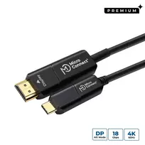 Microconnect USB3.1CHDMI20OP aktyvus optinis USB-C į HDMI adapterio kabelis 20 m juodas