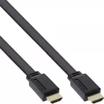 InLine HDMI plokščias kabelis High Speed su Ethernet auksuoti kontaktu 5m