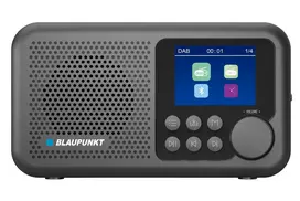 Žadintuvas BLAUPUNKT DR8BK – skaitmeninis radijo laikrodis su FM/DAB+, Bluetooth 5.3, 2W, 1800 mAh, USB įkrovimu, juodas