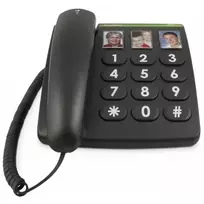 DECT telefono ragelis Doro 331ph Juodas