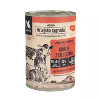 WIEJSKA ZAGRODA Triušis su veršiena kačiukams – šlapias kačių maistas – 400g