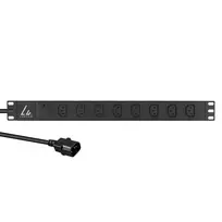 Lanview LVR-2MC14-SPD-C13X8 maitinimo paskirstymo blokas (PDU) 1U, 8x C13, 2 m, su apsauga nuo viršįtampių