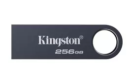 USB atmintukas KINGSTON DataTraveler SE9 G3 256GB — USB Type-A, USB 3.2 Gen 1, skaitymas 220MB/s, rašymas 100MB/s, be dangtelio, tamsiai nikelinis