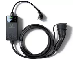 Nešiojamas elektromobilio įkroviklis Extralink BS-PCD030 16A 3,6kW Schuko 1 fazė, 5,5m, LCD ekranas, IP67