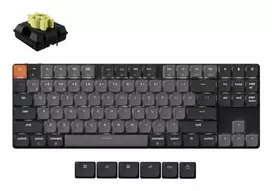 Mechaninė klaviatūra Keychron K1X-A4 80% QWERTY anglų, USB + Bluetooth, 87 klavišų, LED apšvietimas, Pilka