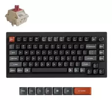 Mechaninė klaviatūra Keychron V1 Ultra 8K 75% — QWERTY, Bluetooth ir laidinis, RGB, juoda