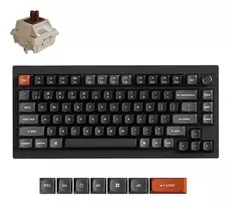 Mechaninė klaviatūra Keychron V1 Ultra 8K — 75 % QWERTY, Bluetooth, laidinė, RGB, juoda