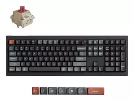 Mechaninė pilno dydžio (100 %) klaviatūra Keychron V6 Ultra 8K – QWERTY, Bluetooth, RGB LED, juoda