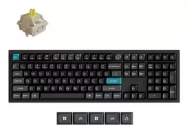 Mechaninė pilno dydžio klaviatūra Keychron Q6 Ultra 8K – USB, RF belaidis ir Bluetooth, RGB apšvietimas, juoda