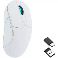 Belaidė žaidimų pelė Keychron M3 RF 2,4 GHz + Bluetooth 26000 DPI balta