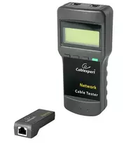 Kabelių testeris GEMBIRD NCT-31 – tęstinumo tikrintuvas su LCD, RJ-11/RJ-12/RJ-45, juodas