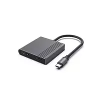 USB-C į HDMI ir DisplayPort adapteris GEMBIRD A-CM-HDMIFDPF-01, 4K 60Hz, juodas