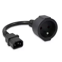 Maitinimo adapteris QOLTEC IEC 320 C14 į prancūzišką kištuką, 0,15 m laidas