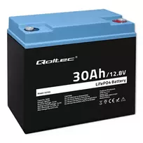 Įkraunama LiFePO4 baterija QOLTEC 12.8V 30Ah 384Wh su BMS