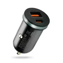 Automobilinis įkroviklis everActive CC-30Q QC3.0 35W — 1x USB-A, 1x USB-C, greitas įkrovimas