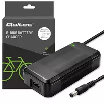 Įkroviklis QOLTEC 36V–42V 4A elektriniam dviračiui, nuolatinės srovės kištukas 5,5×2,1 mm