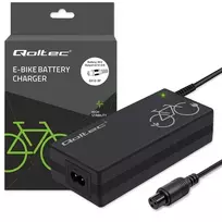E-dviračio įkroviklis QOLTEC 36V–42V 2A su GX12 3 kontaktų jungtimi