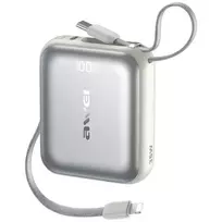 Power bank Awei AS-181 10000mAh 35W su įmontuotu kabeliu