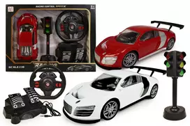 Valdomas automobilis Artyk modelis 177927 su vairo pulteliu ir šviesos signalais