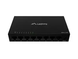 Tinklo jungiklis LANBERG DSM1-1008 8x 1Gb/s nevaldomas Gigabit Ethernet stalinis 12V metalinis korpusas