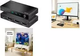 HDMI skirstytuvas, 1x2 prievadų, 4K/60 Hz, HDCP, EDID, HDR, CEC, žemyninis keitiklis (HD0066)
