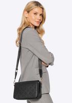 Wittchen Women's Messenger Bag In Embossed Imitation Leather Black