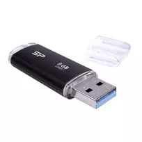 USB atmintukas Silicon Power Blaze B02 8GB, USB 3.2 Gen 1 Type-A, juodas, su dangteliu