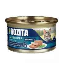 Šlapias kačių ėdalas BOZITA Mousse Reindeer 85 g – pilnavertis ėdalas suaugusioms katėms