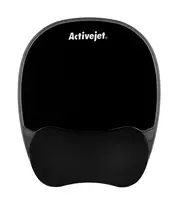 Gelinė riešo atrama pelytei ActiveJet – juoda 220×250 mm, gelis ir silikonas, neslystantis pagrindas