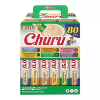Šlapias skanėstas katėms INABA CHURU 80P Vištiena ir Tunas – 80 vnt. po 14 g tūbelių