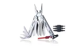 Multitool AZYMUT Giewon FS su 19 įrankių, titnaginiu skiltuvu, švilpuku ir diržo dėklu (H2038A)