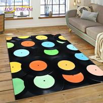 Vinyl Record Music DJ Screen tape Rug Carpet for Living Room Bedroom Home Decor,Floor Mat Non-slip Decoration for Sofa  Doormat 40x60cm( 15x23in )