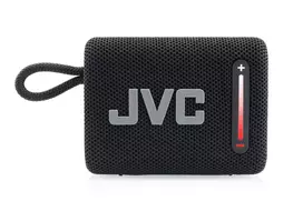 Nešiojamas garsiakalbis JVC XS-E114B, IPX6 atsparus vandeniui, Bluetooth 5.3, 5 W RMS, 2000 mAh baterija, FM radijas, TWS, juodas