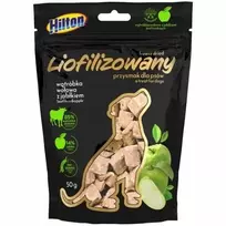 Šunų skanėstas Hilton liofilizuota jautienos kepenėlė su obuoliu 50 g