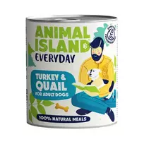 ANIMAL ISLAND Everyday Turkija ir putpelė – šlapias šunų ėdalas – 800g