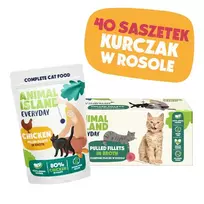 ANIMAL ISLAND vištiena sultinyje kačių ėdalas mono pakuotė 40x85g