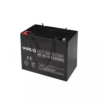 Akumuliatorius VIPER VPRO 12V 55Ah (sandarus AGM) modelis 22725, skirtas atsarginiam maitinimui ir UPS