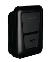 Sieninė elektromobilių įkrovimo stotelė Hager witty one 11 kW 3 fazės su Type 2 lizdu, RFID, Bluetooth, 4,5 m kabeliu, IP55, IK10