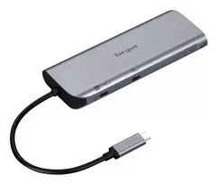 Targus Dual Video Mobile Dock su 140W EPR perdavimu, laidinis, USB 3.2 Gen 2 (3.1 Gen 2) Type-C, 140 W, 1000Mbit/s, pilka, 10Gbit/s