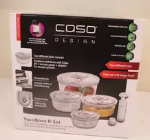 Apvalūs šviežumo indai Caso 01187, stiklo rinkinys 4 vnt. (370–1700 ml) – nelaiko vakuumo
