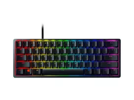Razer Huntsman Mini 60% žaidimų klaviatūra, optomechaniniai violetiniai jungikliai, RGB LED apšvietimas, NORD išdėstymas, laidinė