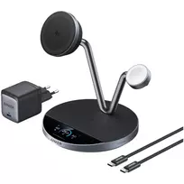 Anker Prime belaidė įkrovimo stotelė Qi2.2 25W (3-in-1, MagGo, AirCool, Dock Stovas) su maitinimo šaltiniu