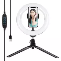 Puluz Trikojis su 20 cm LED Žiedine Šviesa Vlogų Kūrimui PKT3073B